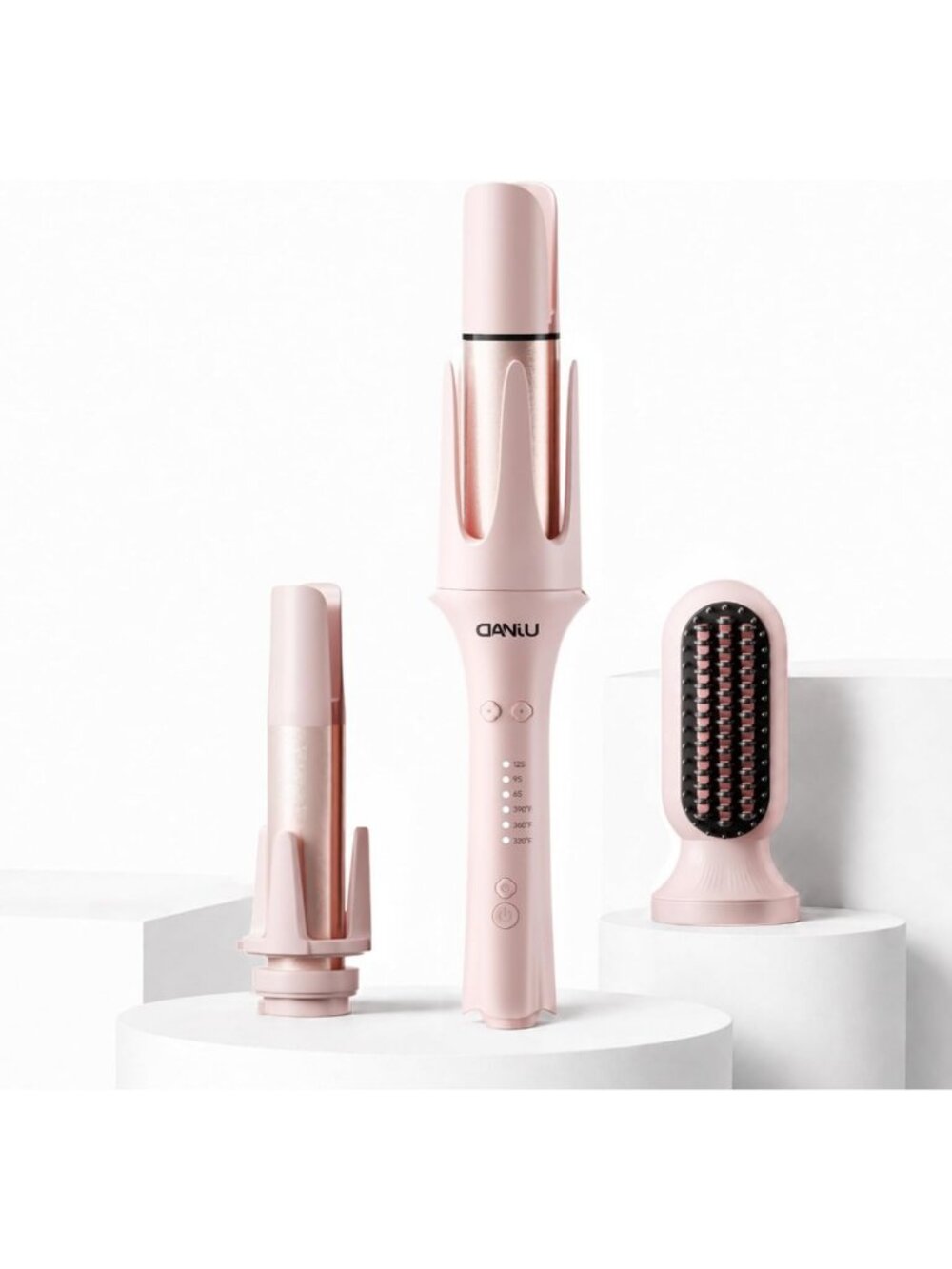 3-in-1 Automatic Curling Iron & Straightening Brush - Versatile Hair Styling